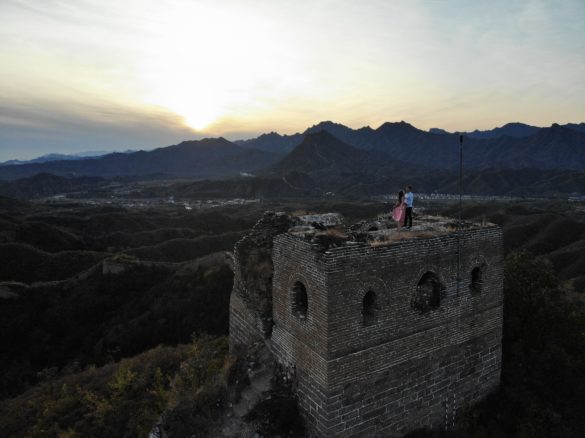 Great wall of china gubeikou sunset