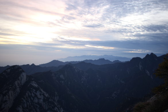Sunrise at huashan mountain