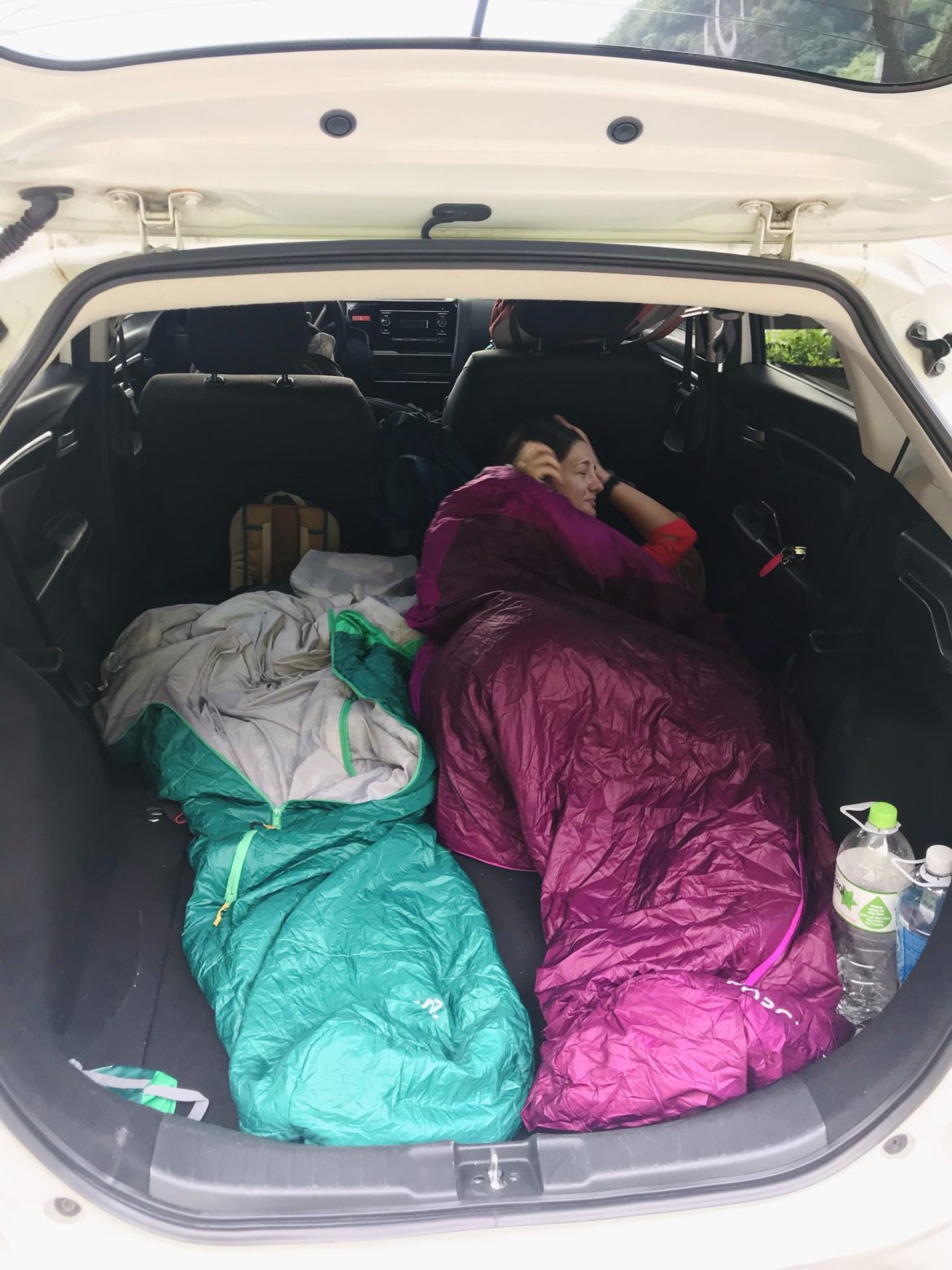 Taiwan sleeping in car