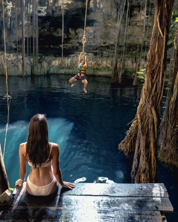 Cenote Oxman jump