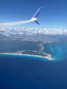 Cancun plane view